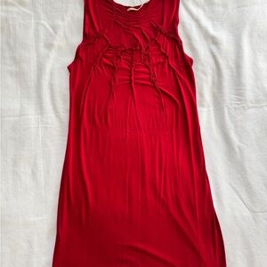 Max Studio Vibrant Red Backless Dress